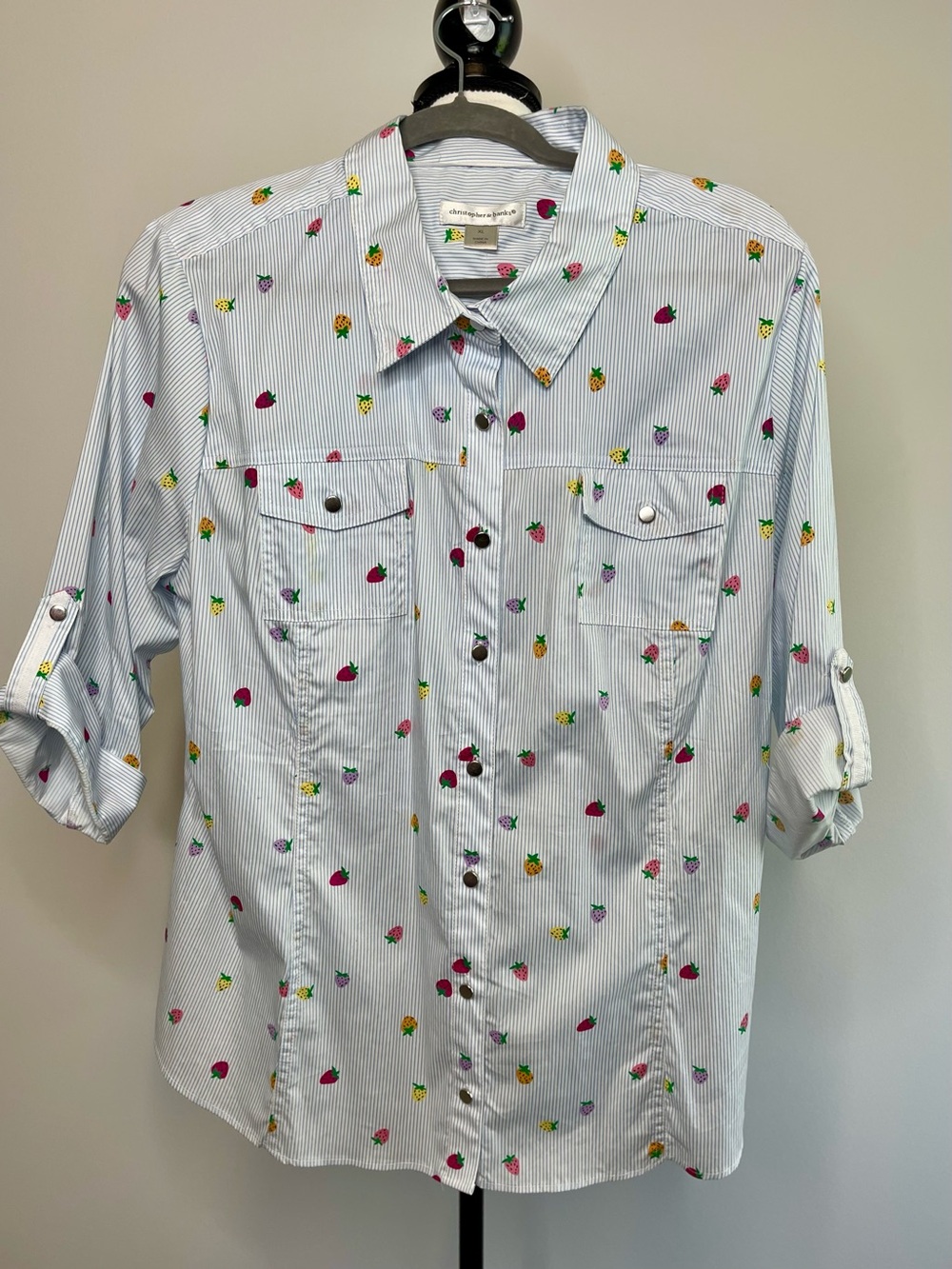 Christopher and Banks new with tag strawberry and stripes size extra large